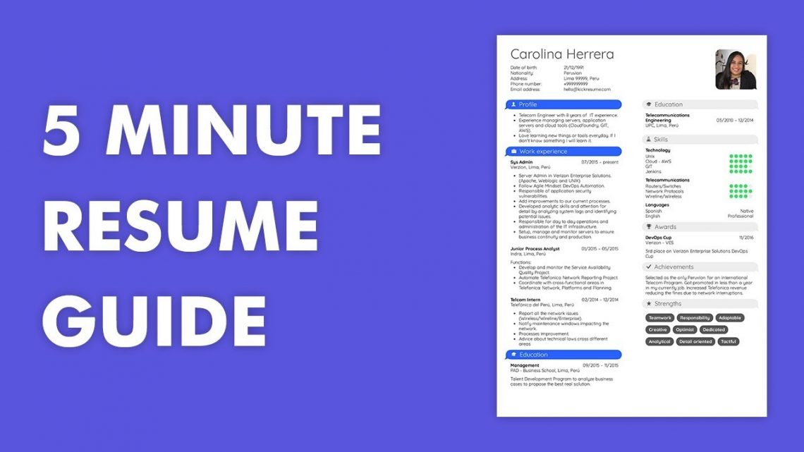 how to write a professional resume 2021